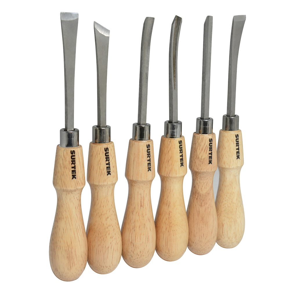 Juego de 6 gurbias manuales uso profesional Surtek 120051