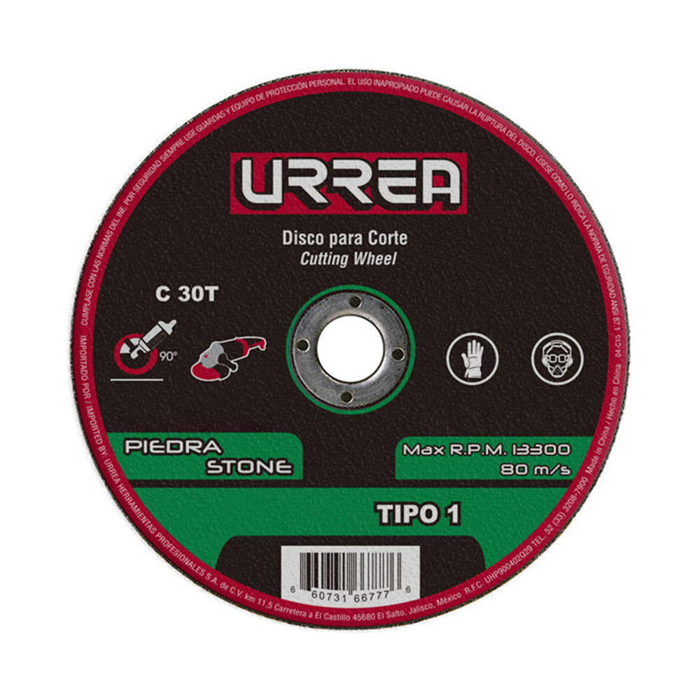 Disco Abrasivo t/1 piedra 7x5/64" gral Urrea ASCD07