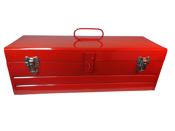 Caja Metálica Roja 20" con Broche 