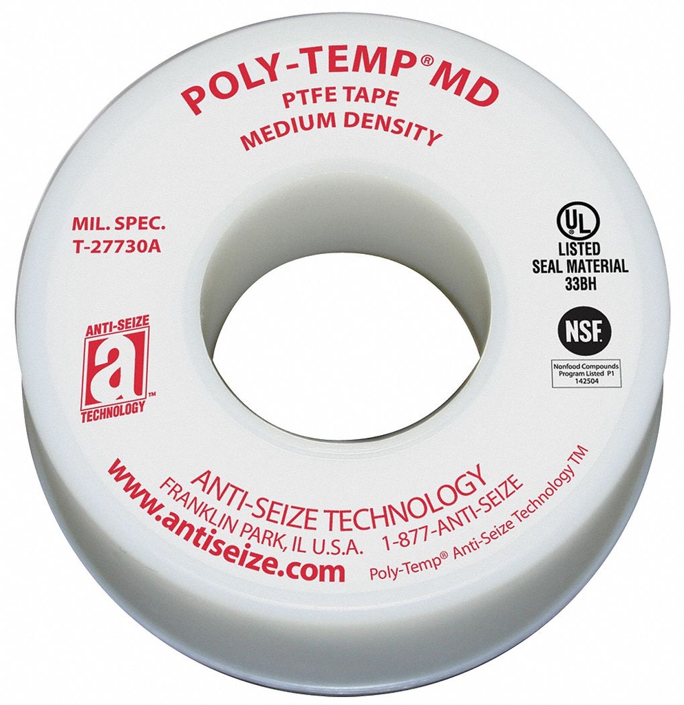 Cinta de Teflón Poly Temp 3/4" x 520 Modelo 16050