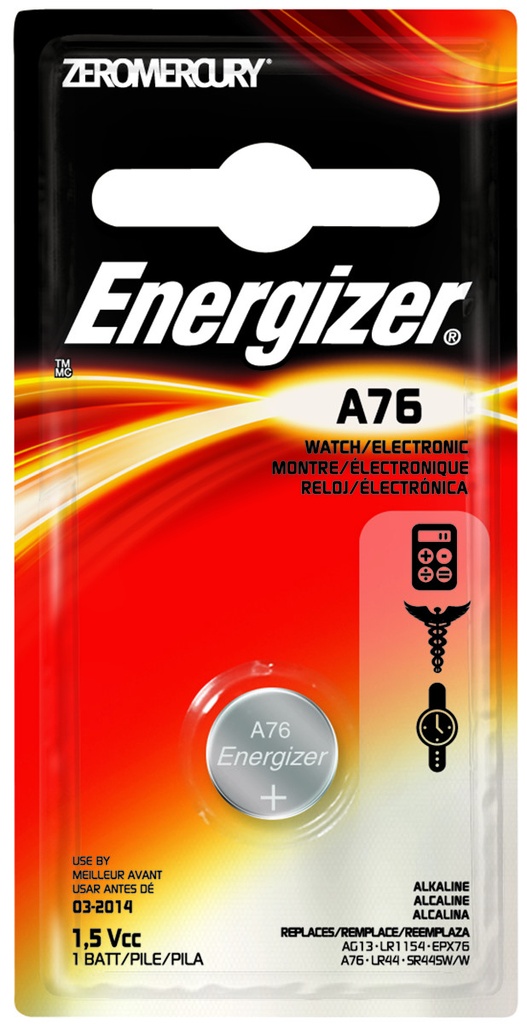 Pila Micrómetro Alcalina 1.5v A76 Energizer