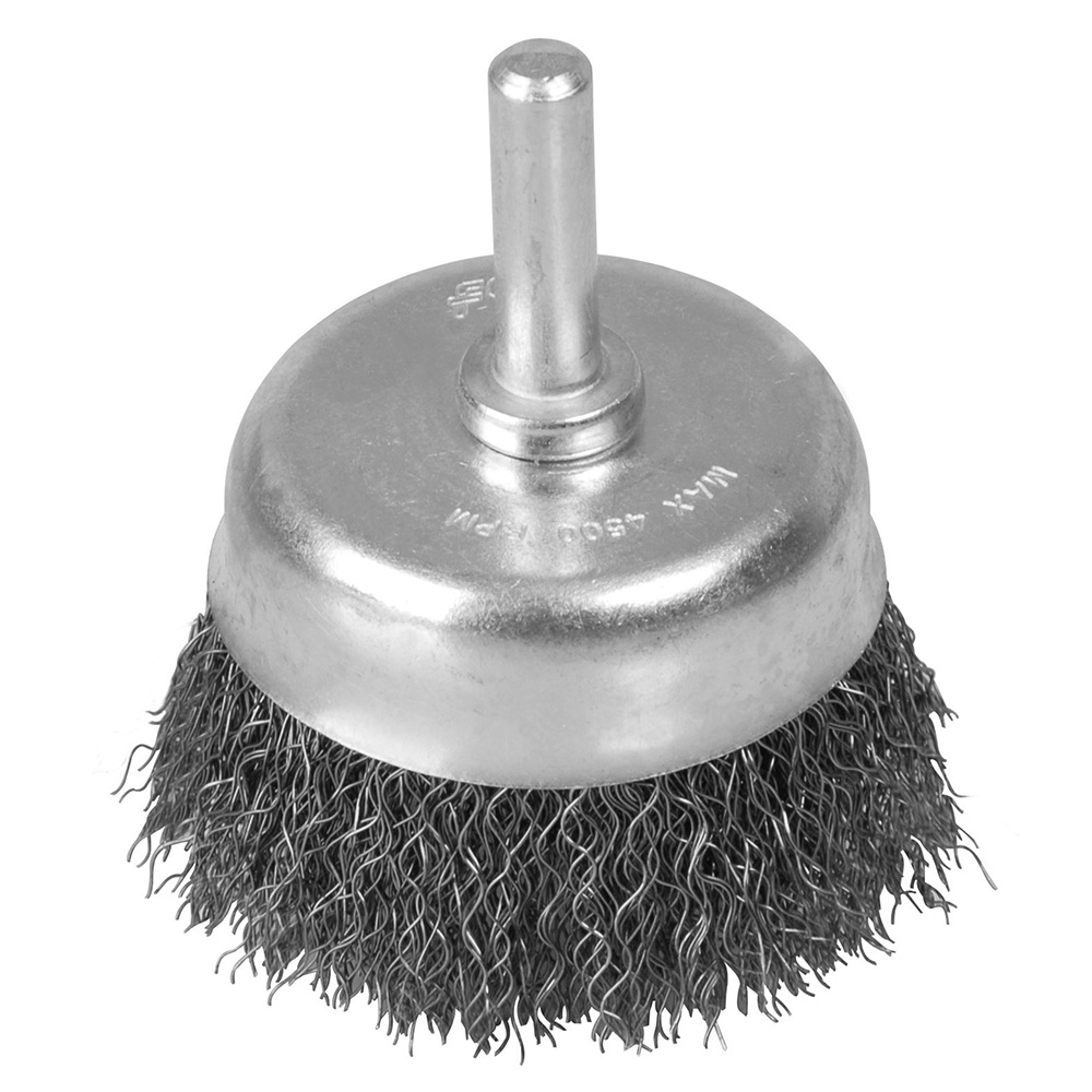 Cepillo de Alambre / Carda de Copa con Zanco (1/4" 2-3/4"x.17mm)