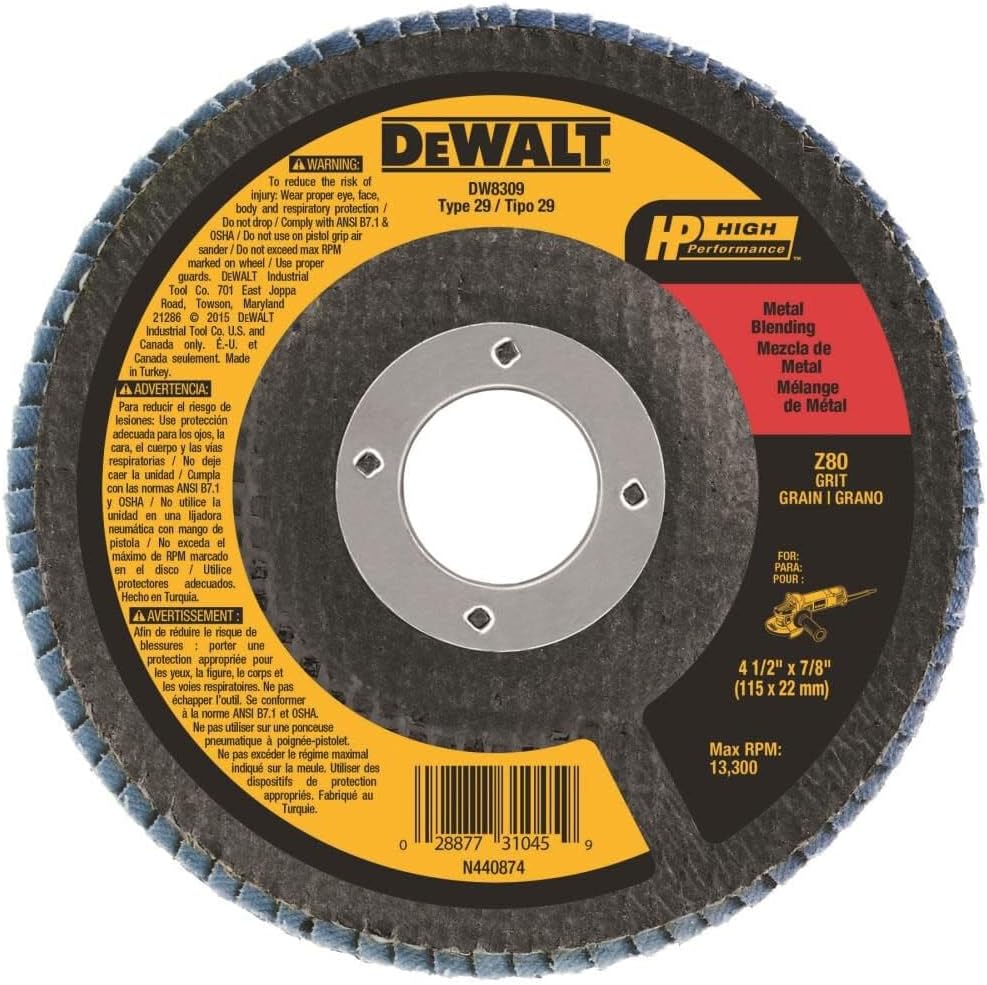 DISCO ABRASIVO LAMINADO 4-1/2" GRANO 80 (ZIRCONIA)