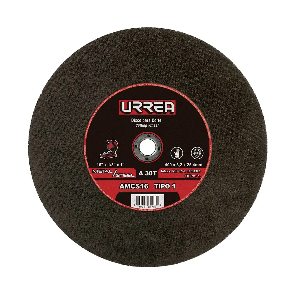 DISCO ABRASIVO CORTE DE METAL DE 16"