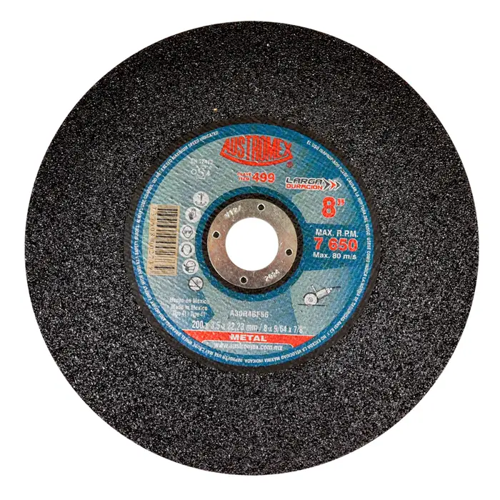 DISCO ABRASIVO CORTE METAL 8" X 1/8 X 1"