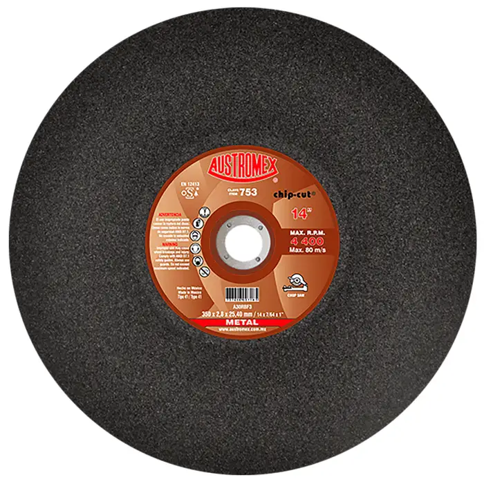 DISCO ABRASIVO CORTE PARA METAL DE 14 X 3/32 X 1"