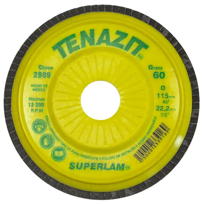 DISCO ABRASIVO LAMINADO 4 1/2 X 7/8 G60