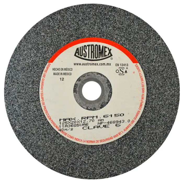 RUEDA ABRASIVA ESMERIL USO GENARAL 5X 3/4 X 1/2 A36