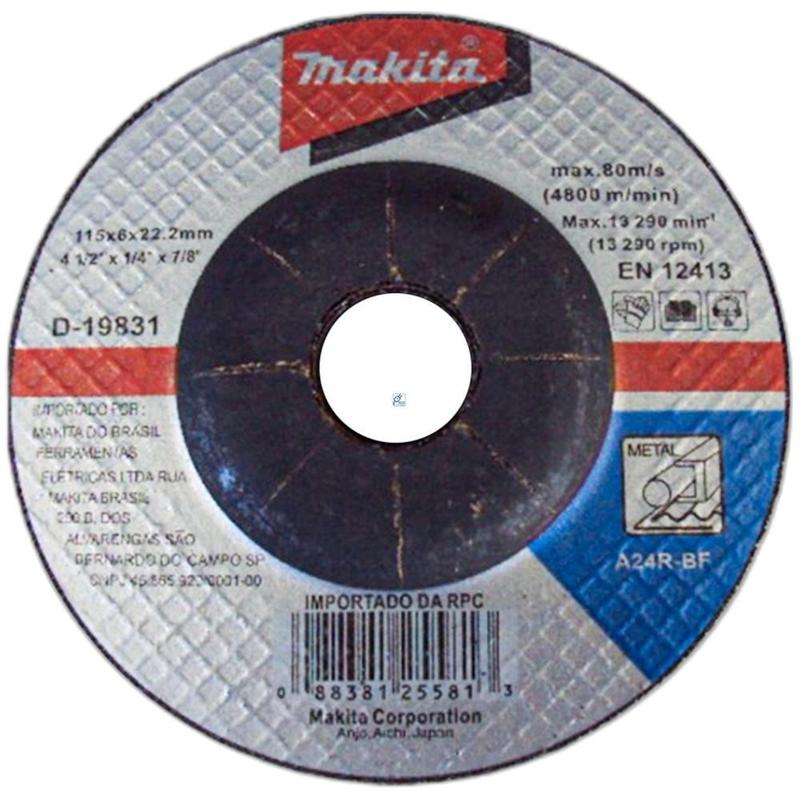DISCO ABRASIVO DESBASTE DE 4 1/2" X 1/4" X 7/8" A90394