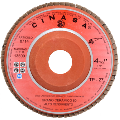 RUEDA ABRASIVA TIPO 6 NARANJA DE 320X85.1X120