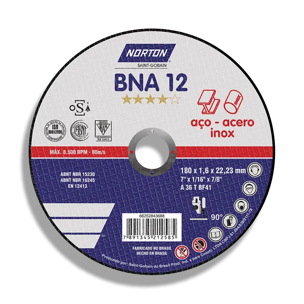 DISCO ABRASIVO CORTE METAL 9" X 1/8 X 7/8" (10105430) (66252832350)