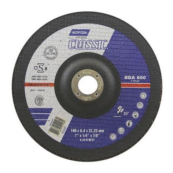 DISCO ABRASIVO DESBASTE T-27 DE 7X1/4X7/8 ECONOMICO (10057336)