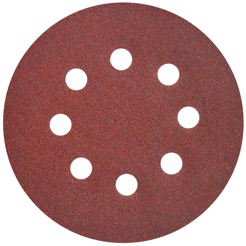 DISCO ABRASIVO DE LIJA DE 5" GRANO 80 (rojo)