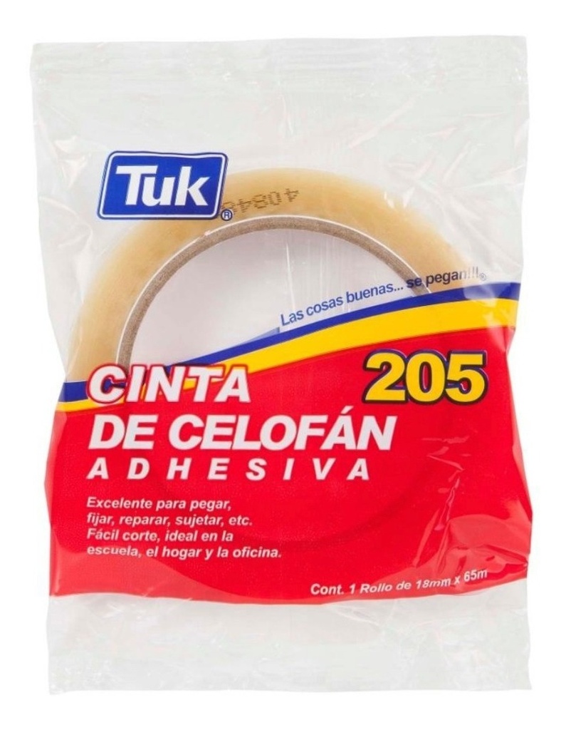 CINTA DE 12MM X 65MM ADHESIVA DE CELOFAN