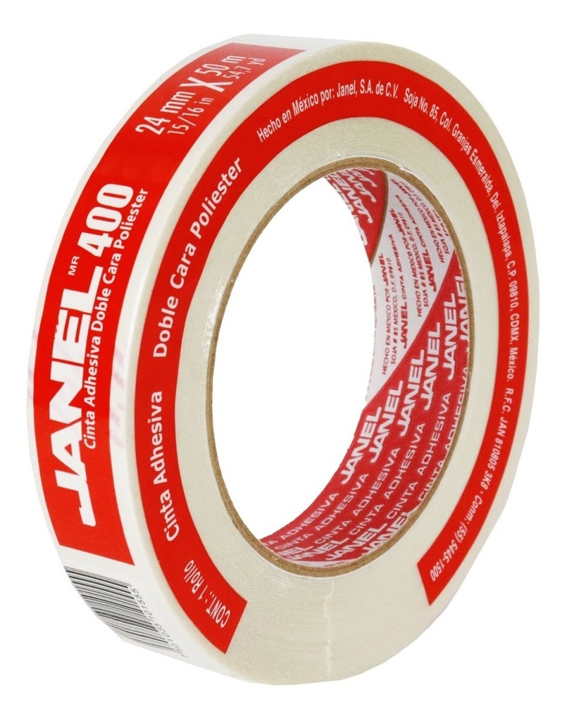 CINTA TRANSPARENTE CON PEGAMENTO 2 LADOS 1/2
