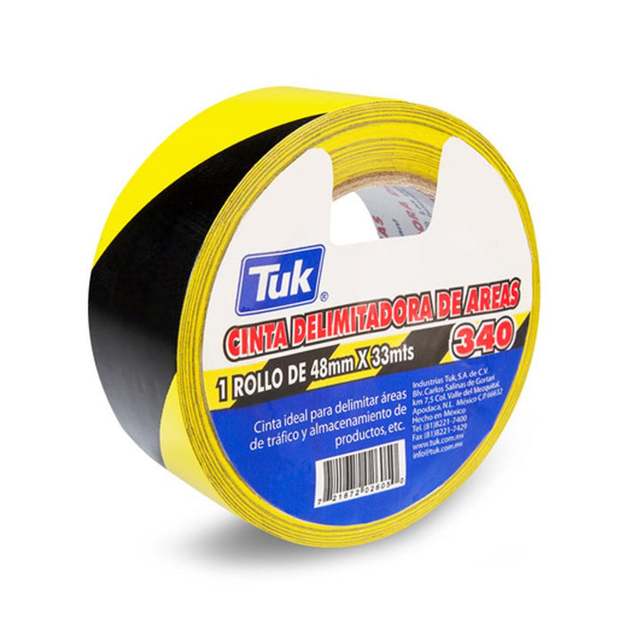 CINTA DE AREAS PARA MARCAR 3" X 33 METROS AMARILLO/NEGRO