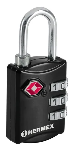 CANDADO MALETERO DE COMBINACION 27 MM SEGURIDAD TSA BLISTER