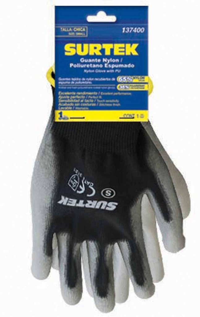 GUANTE DE NYLON CON RECUBRIMIENTO DE POLIURETANO MEDIANO