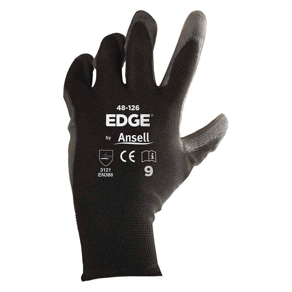 GUANTE DE POLIESTE EDGE NEGRO TALLA 9 ANSELL