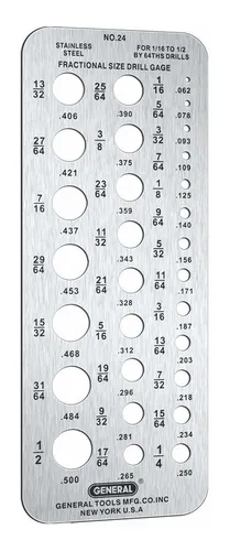 CALIBRADOR DE BROCAS #24 MCA GENERAL