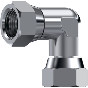 ADAPTADOR CODO 90° HEMBRA GIRATORIA CONO 60 A CONETOR RECTO ROSCA CONO 60