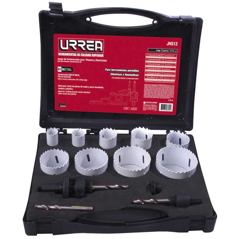 JUEGO DE CORTACIRCULO BIMETALICO 12 PIEZAS