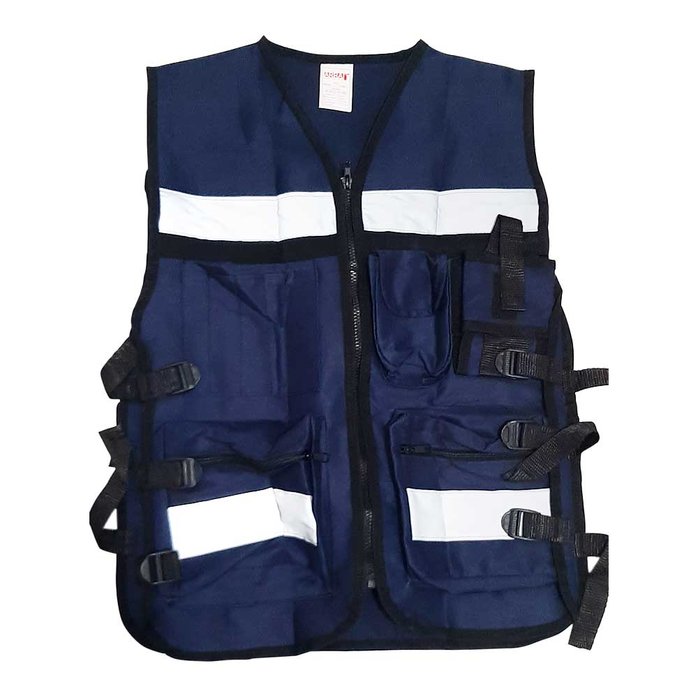 CHALECO CON BOLSAS Y REF AZUL OSCURO