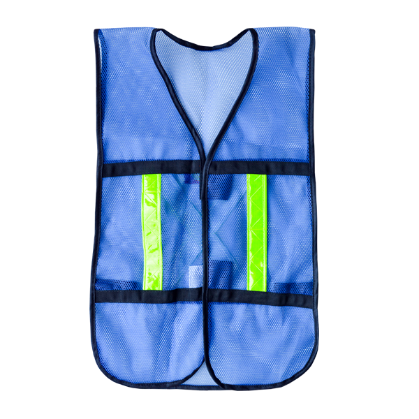 CHALECO DE MALLA AZUL C/REFLEJANTES