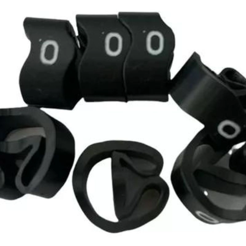 DENTIFICADOR DE/ANILLO PCABLE C/ # 1 DE COLO NGO FONDO BLANCO CAJA 1200PZ