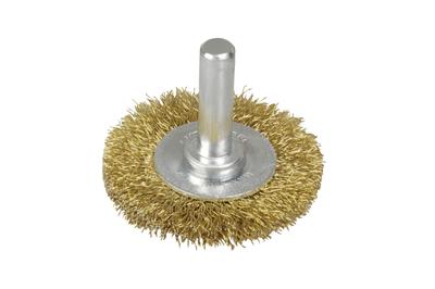 CEPILLO CIRCULAR ALAMBRE LATONADO VASTAGO 6.4MM ( 1/4" 3"X0.17MM)