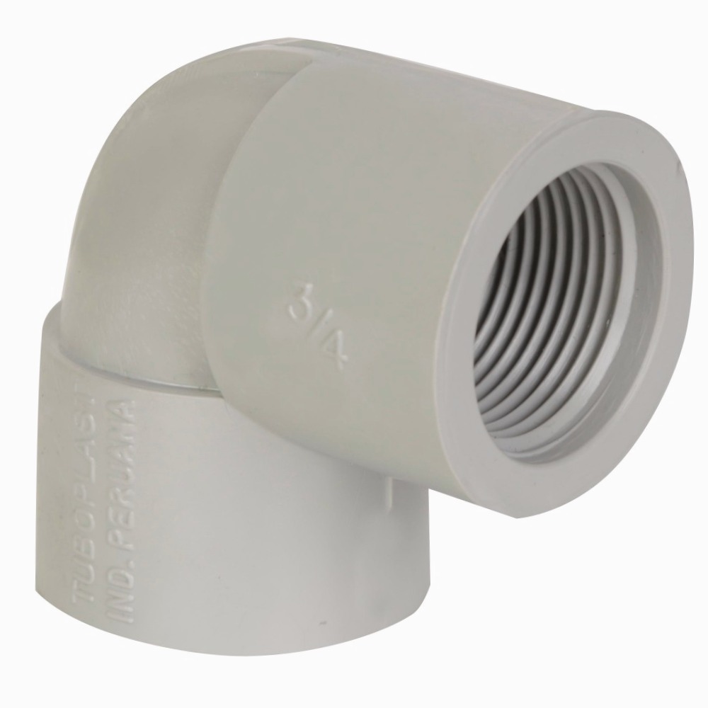 CODO DE 3/4 X 90 PVC ROSCADO C-80