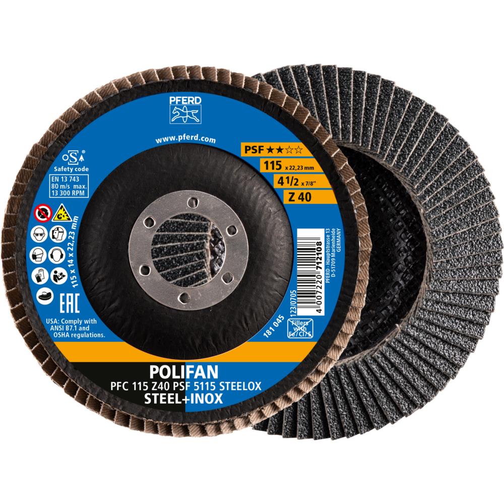 DISCO LAMINADO 115 X 22.2 PFC Z-040 POLIFAN 167922 PFERD