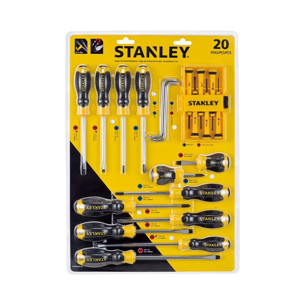 JUEGO DE 20 DESTORNILLADORES BASIC