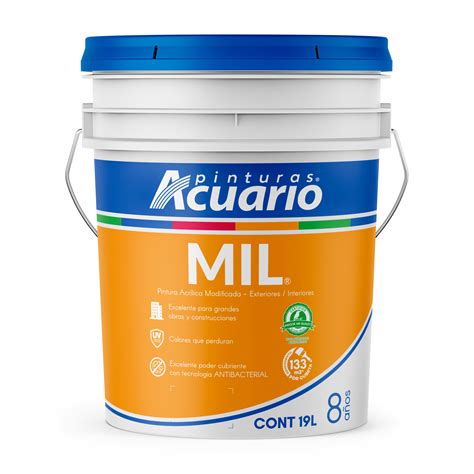 MIL PINTURA VINIL ACRILICA NARANJA 19L