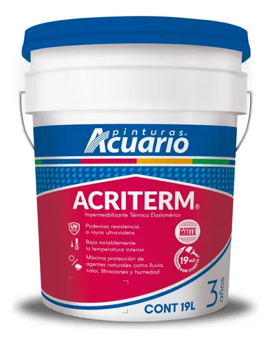 IMPERMEABILIZANTE TERMICO ELASTOMERICO 3 AÑOS 19L