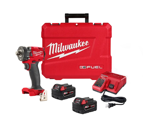 Kit Llave de Impacto Compacta 1/2" con Retención de Pasador