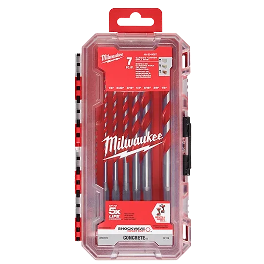 Kit de Brocas de Carburo Grandes para Taladro Percutor 7 Piezas