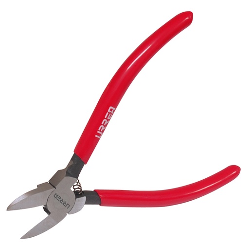 [095-12-05-075] Pinza corte al ras para plástico y materiales no ferroso con mango rubber grip 5"