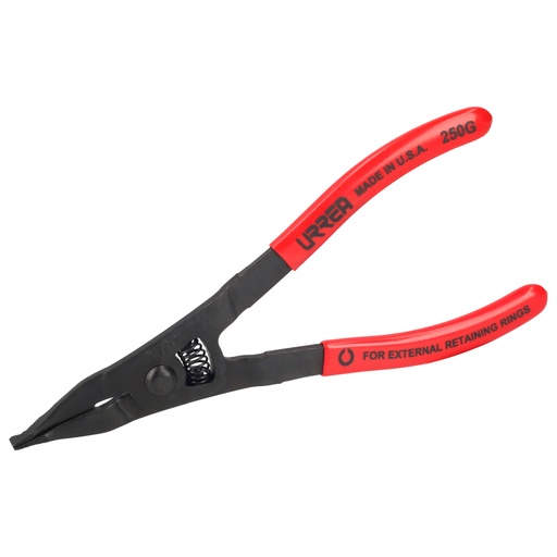 [095-06-46-025] Pinza para anillos de retención con mango rubber grip punta plana 8-3/4"