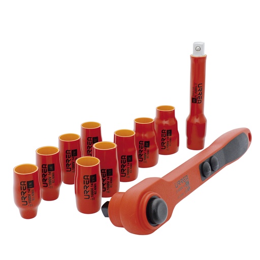 [095-06-02-301] Juego de dados y accesorios cuadro de 1/2"  en pulgadas para 1000 V, 11 piezas