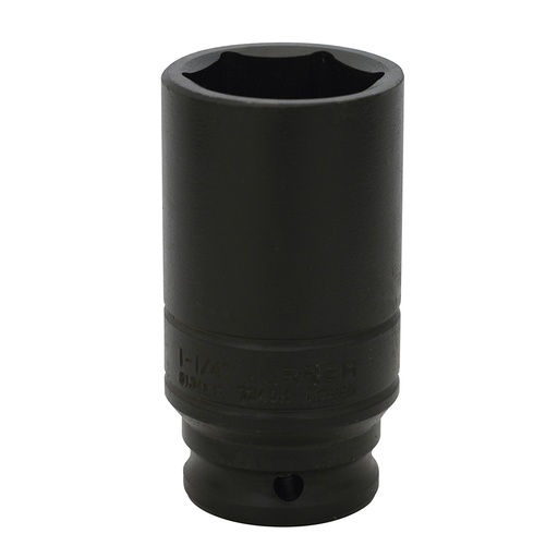 [095-06-74-015] Dado de impacto largo cuadro de 1/2", 6 puntas, en pulgadas, 1-1/4"