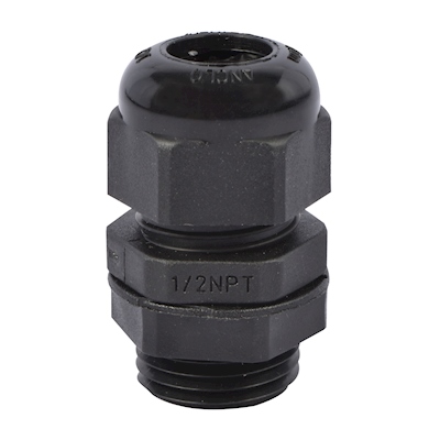[900-27-08-199] Conector glándula 1/2" NPT Negra