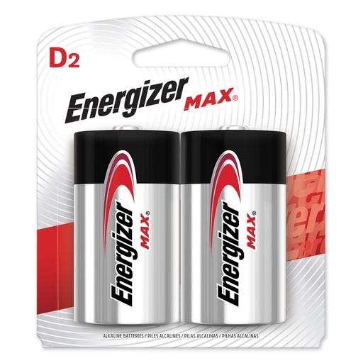 [040-19-61-098] Pilas Alcalina Tipo D Energizer Max (2 pz)