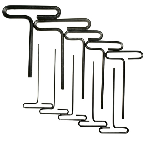 [095-06-38-211] Juego de 10 llaves "T" en pulgadas 6? Urrea 4965