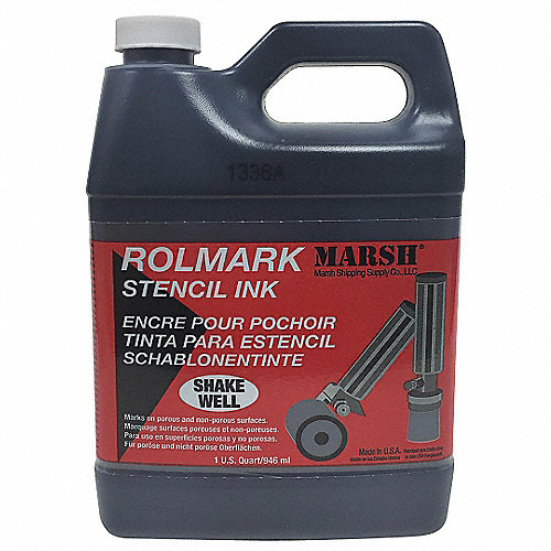 [900-27-12-238] Rolmark roller(tm) tinta para plantilla recipiente de un cuarto color negro 5A132