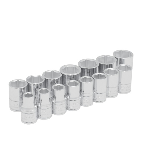 [095-06-02-096] Juego de 15 dados largos métricos 1/2" 6 puntas Urrea 54205