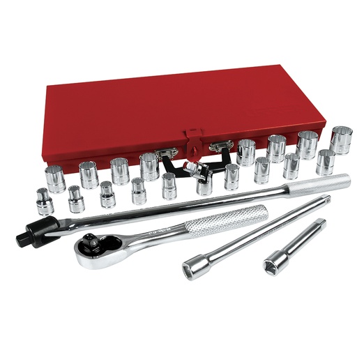 [095-06-02-265] Juego de Dados y Accesorios de 1/2" Métrico 23 Piezas (54210)