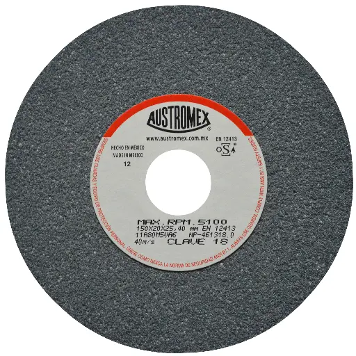 RUEDA ABRASIVA DE 150 X 20 X 25.40 MM PARA ESMERILAR TODO TIPO DE ACERO, HIERRO FORJADO