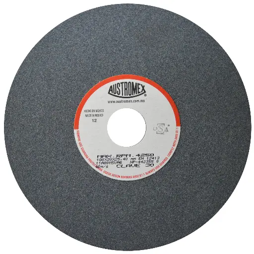 RUEDA ABRASIVA DE 180 X 20 X 25.40 MM PARA ESMERILAR TODO TIPO DE ACERO, HIERRO FORJADO