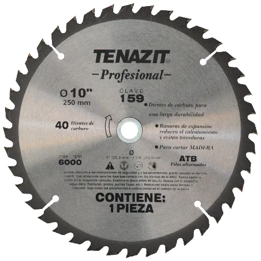 SIERRA DE CARBURO DE TUNGSTENO PARA CORTE DE MADERA CON SOLDADO DE ALTA RESISTENCIA